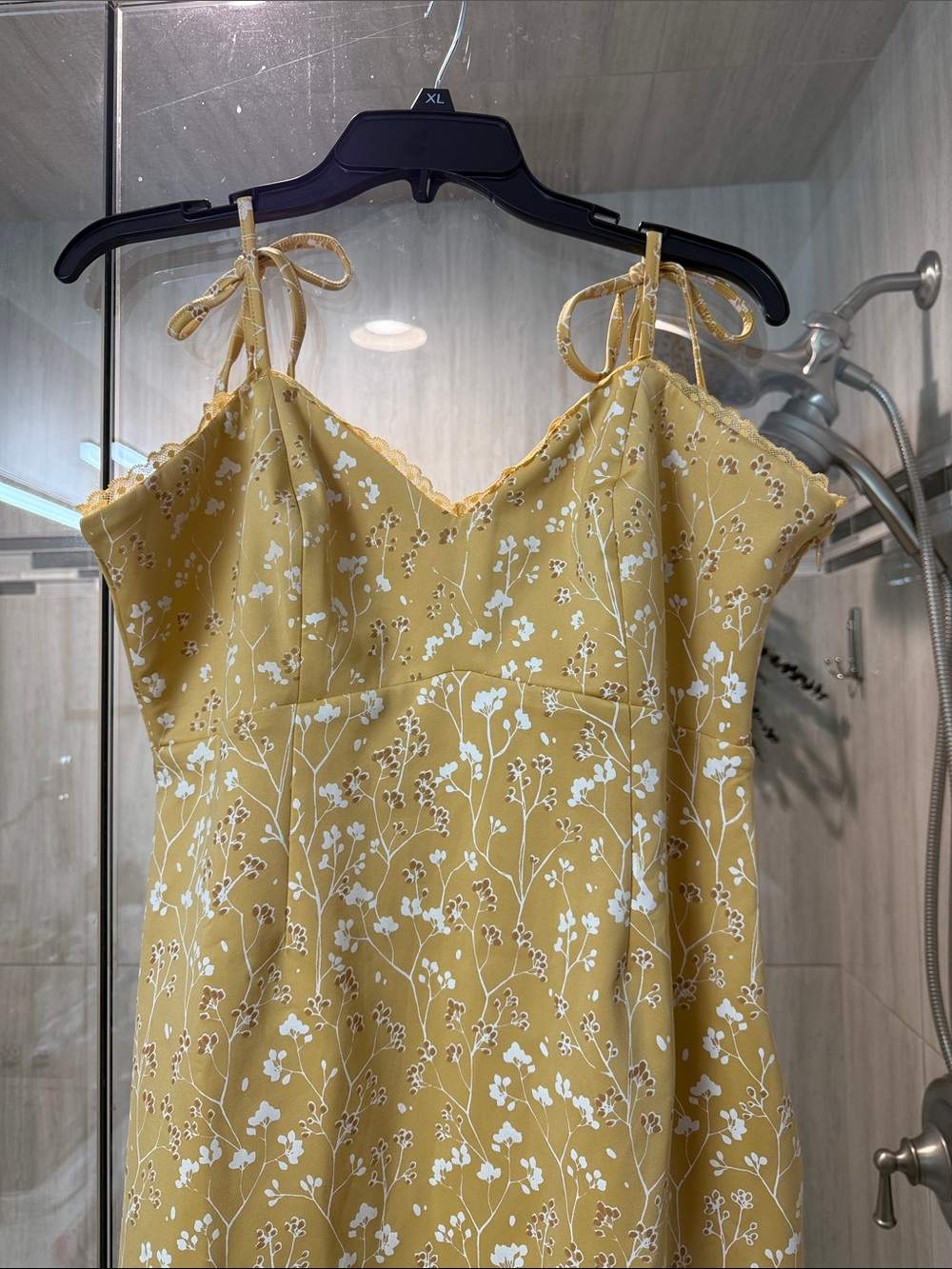 Mochipan Cottage Bodycon Dress (Mustard - Picture 5 of 10